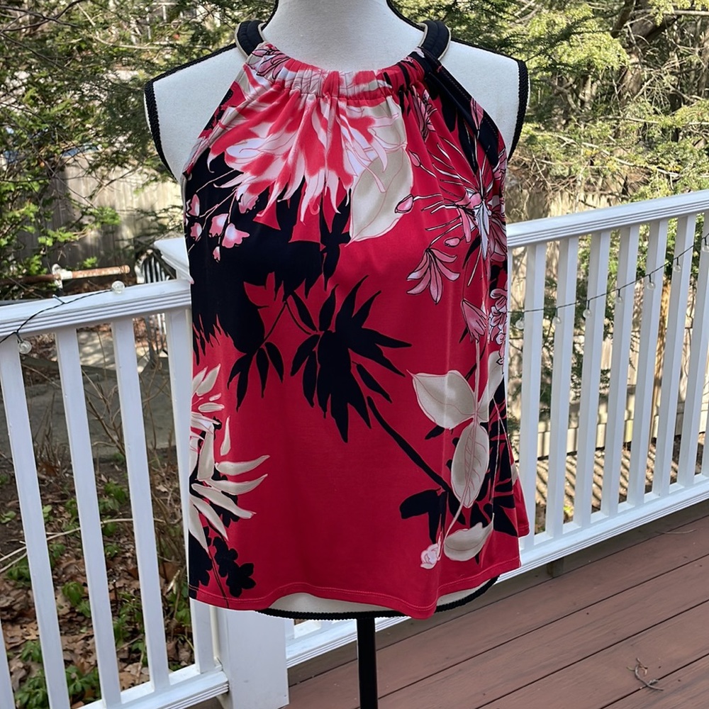 T Tahari Blouse Petite Excellent Condition